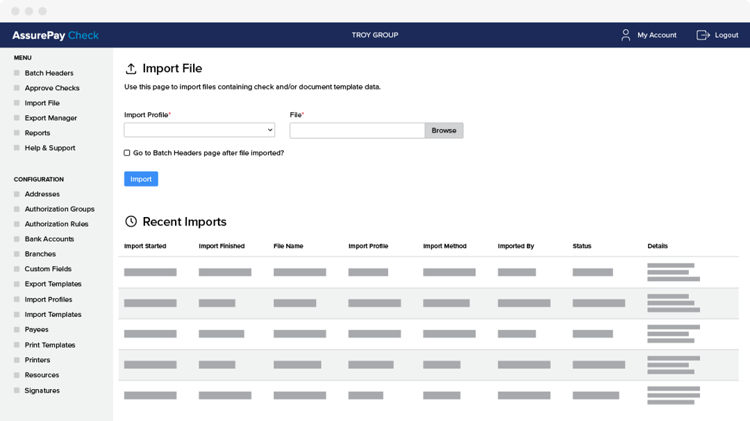 AssurePay-Check-Software-Screen