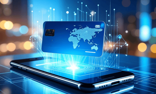 Cartão bancário a sair da cópia do telemóvel