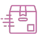Ícone de caixa cor-de-rosa 