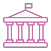 Ícone cor-de-rosa do governo
