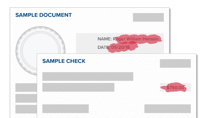amostra de documento de controlo