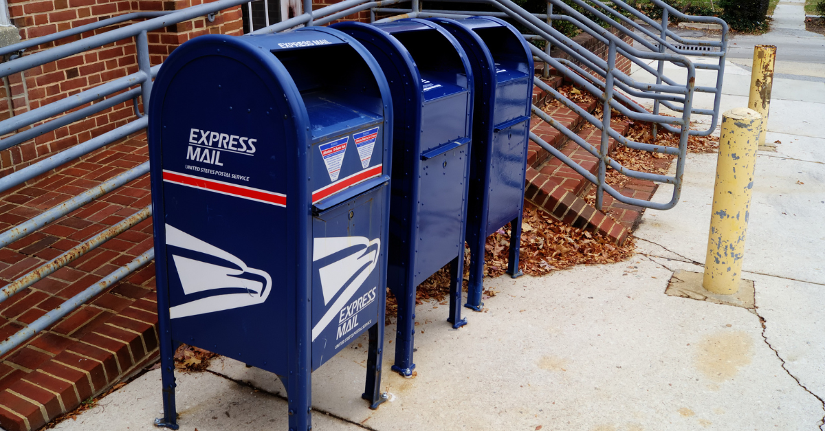 roubo de caixa de correio da usps